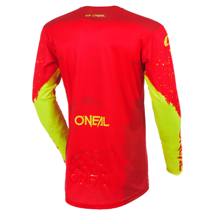 Motocross shirt O'NEAL MAYHEM PAINT RED/NEON YELLOW V.27