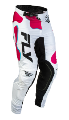Motocross breech FLY RACING Lite Vibe Pants - White/Pink/Blue