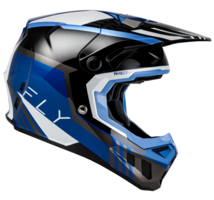 Мотокрос каска FLY RACING Formula CC Strike- Black/Blue/Grey/White