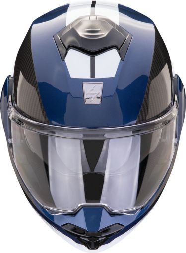 Cască Scorpion Exo-Tech Evo Team Albastră/Neagră/Albă