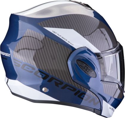 Cască Scorpion Exo-Tech Evo Team Albastră/Neagră/Albă