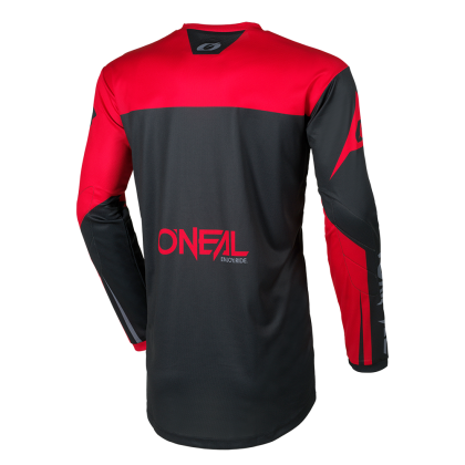 Tricou motocross O`NEAL ELEMENT RACEWEAR NEGRU/ROȘU V.26