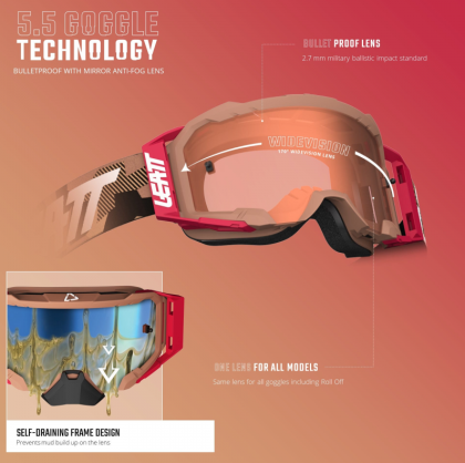 Γυαλιά Motocross LEATT Velocity 5.5 Stealth Ανοιχτό Γκρι 58%
