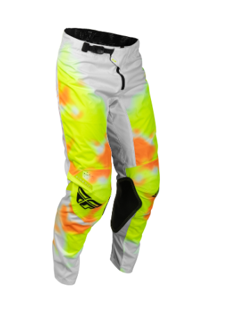 Motocross Breeches FLY RACING Kinetic White/Hi-Vis/Orange