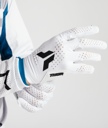 Mănuși motocross THOR SPORTMODE VENTED WHITE