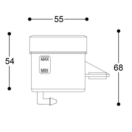 Brake fluid reservoir BARRACUDA PRO-TECT VR|46 diameter 50