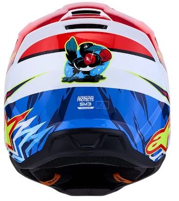 Мотокрос каска ALPINESTARS SM3 FALCON RED/WHT/BLU