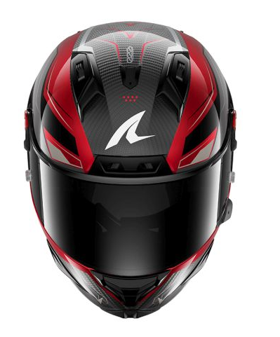 Каска SHARK AERON MEKARIUM BLACK/RED//WHITE