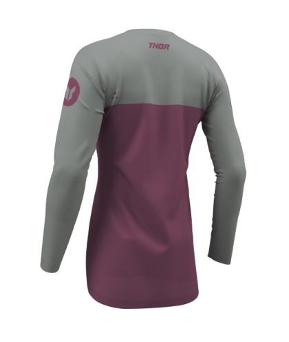 Women's motocross jersey THOR RIDEMODE MENACE PURPLE/GRAY