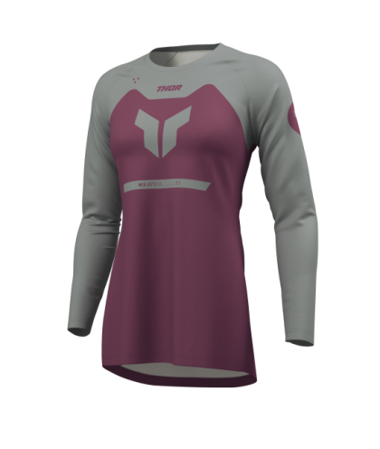Women's motocross jersey THOR RIDEMODE MENACE PURPLE/GRAY