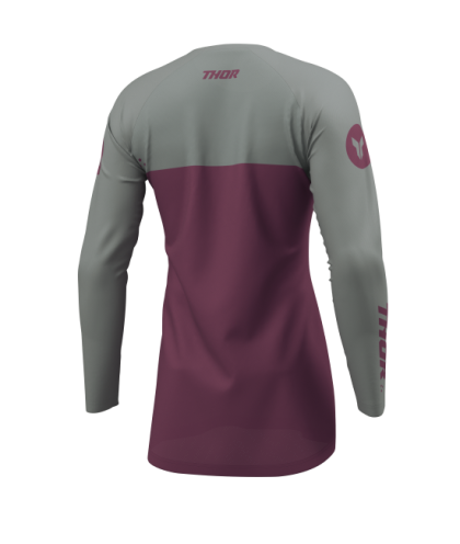 Women's motocross jersey THOR RIDEMODE MENACE PURPLE/GRAY