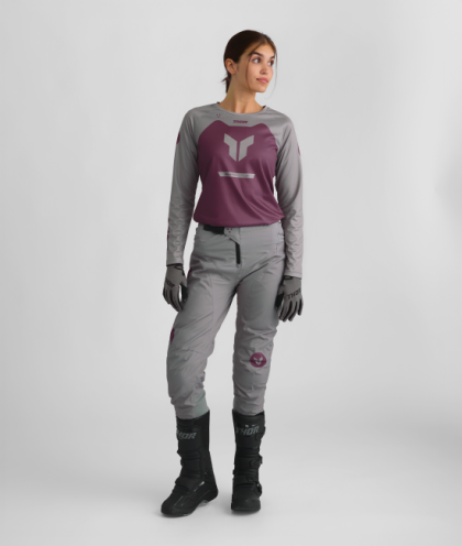 Women's motocross jersey THOR RIDEMODE MENACE PURPLE/GRAY