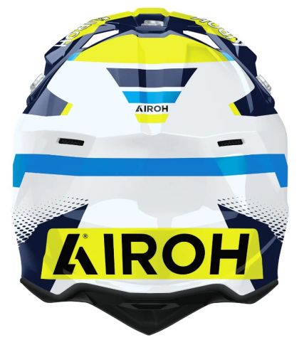 Κράνος μοτοκρός AIROH WRAAAP VISION κίτρινο/μπλε γυαλιστερό