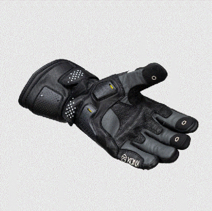 Mănuși din piele KNOX Oulton MK2 – negru/alb