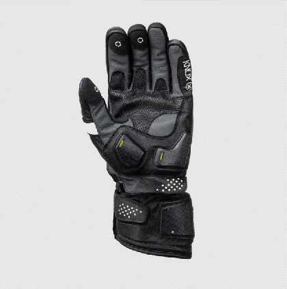 Mănuși din piele KNOX Oulton MK2 – negru/alb