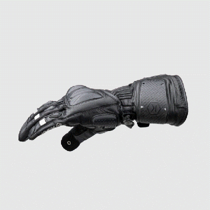 Mănuși din piele KNOX Oulton MK2 – negru/alb