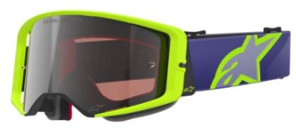 Motocross goggles ALPINESTARS SUPERTECH CORP PURPLE/YL MIRROR-SIL