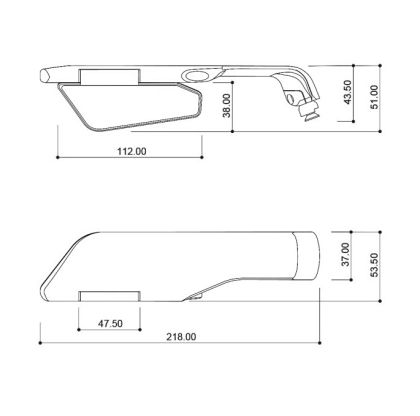 Motorcycle mirrors BARRACUDA SKIN AIR NAKED