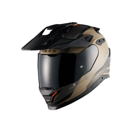 Cască de aventură NEXX Y.TRAVL QUEST SAND GREEN MATT