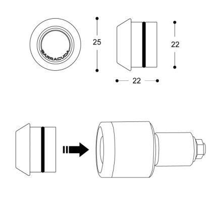 Ένδειξη μοτοσικλέτας LED BARRACUDA B-LED KIT