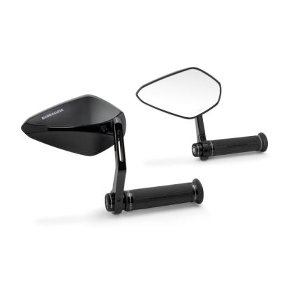 Motorcycle mirrors BARRACUDA X-VERSION RETROBAR END BLACK (PAIR)