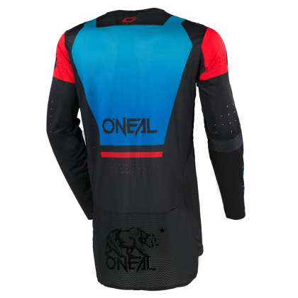 Tricou motocross O'NEAL PRODIGY FIVE FOUR BLACK/BLUE V.25