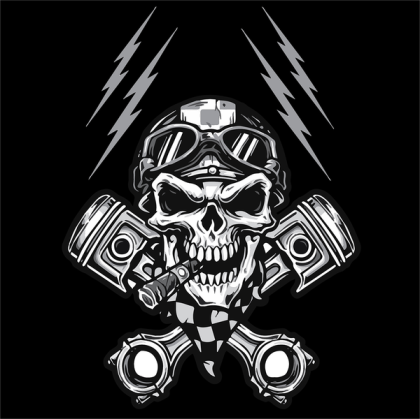 Πετσέτα κεφαλής FLYDANNA COTN BIKER SKULL