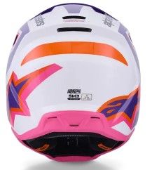 Cască Motocross ALPINESTARS SM3 HEAT ALB/PU/ROZ
