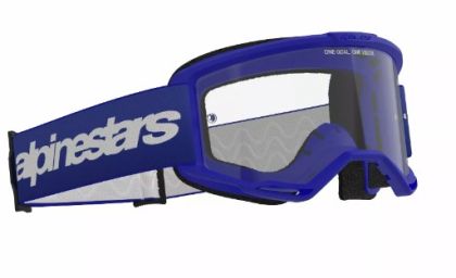 Motocross goggles ALPINESTARS VISION 3 WORDMARK BLUE CLEAR