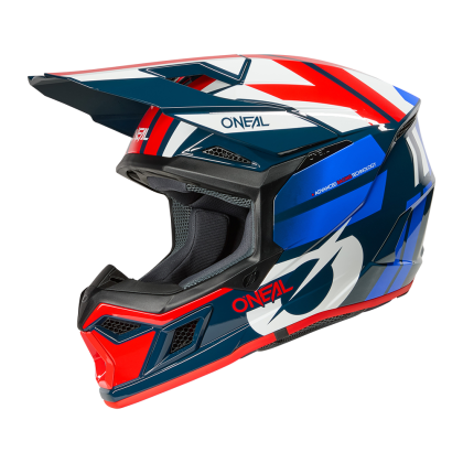 Cască motocross O'NEAL 3SERIES RIDE ALBASTRU/ALB/ROȘU V.26