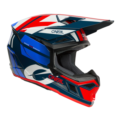 Cască motocross O'NEAL 3SERIES RIDE ALBASTRU/ALB/ROȘU V.26