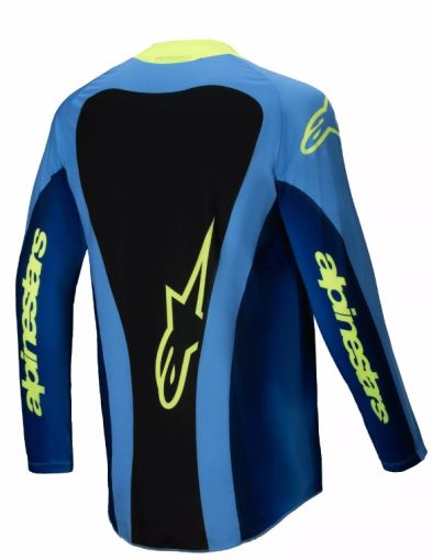 Tricou motocross Alpinestars TECHSTAR MELT GALBEN/ALBASTRU