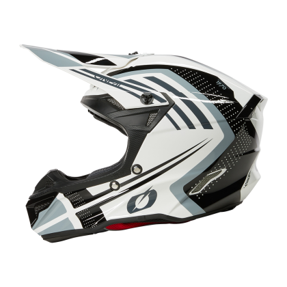 Casca motocross SERIA 5 POLIACRILIT SPIKE ALB/NEGRU V.25