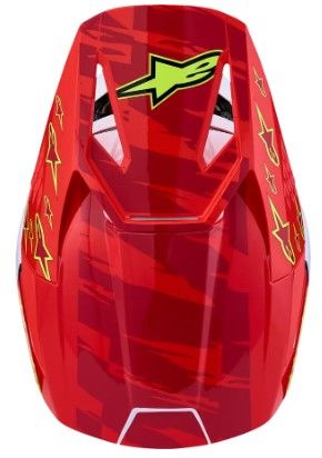Cască motocross pentru copii ALPINESTARS SM3 FALCON ROȘU/ALB/ALBASTRU