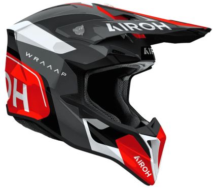 Κράνος μοτοκρός AIROH WRAAAP VISION Conquer RED Gloss