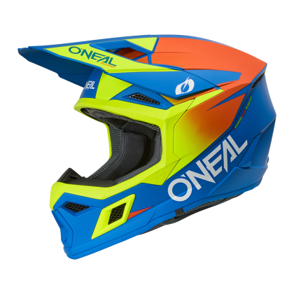 Cască Motocross O'NEAL 3SERIES ALBASTRU SOLID/NEON