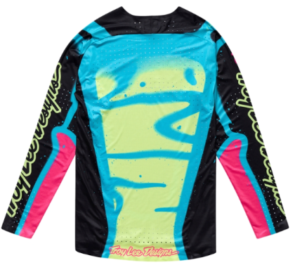 Motocross Jersey TROY LEE DESIGNS SSE Ultra Membrane Jersey - Black/Yellow