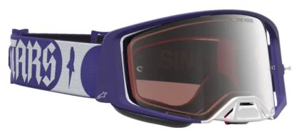 Motocross Goggles ALPINESTARS SUPERTECH ATROX DP BL WH MIRR-SILVER