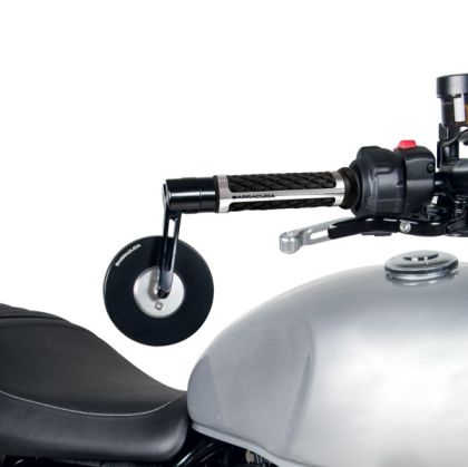 Motorcycle mirrors BARRACUDA SKIN-S BAR END B-LUX