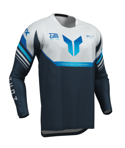 Motocross Jersey THOR LAUNCHMODE VENTED RAPTOR MIDNIGHT BLUE/GRAY