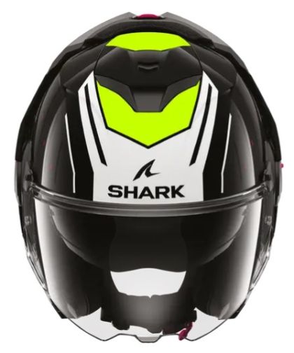Casca modulara SHARK OXO RYDGER Negru Alb Galben