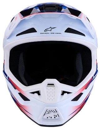 Cască motocross ALPINESTARS SM7 BLASTER ALB/ALBASTRU/ROȘU