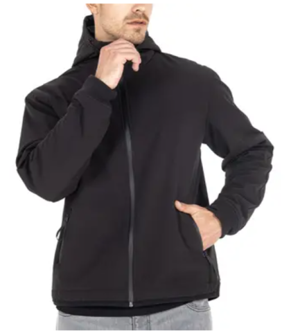 Jachetă textilă JOHN DOE HOOD XTM V3 RIP STOP SOFTSHELL NEGRU