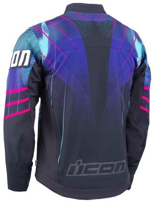 Μπουφάν μοτοσικλέτας ICON Synthwave Merc3 Lazer Cobra™ BK