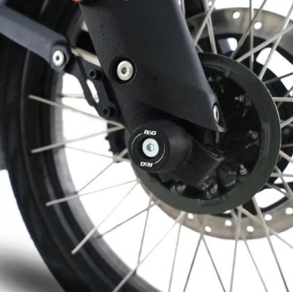 Axle Crash Plugs R&G RACING Fork Guards Black Royal Enfield Himalayan 450 24-26
