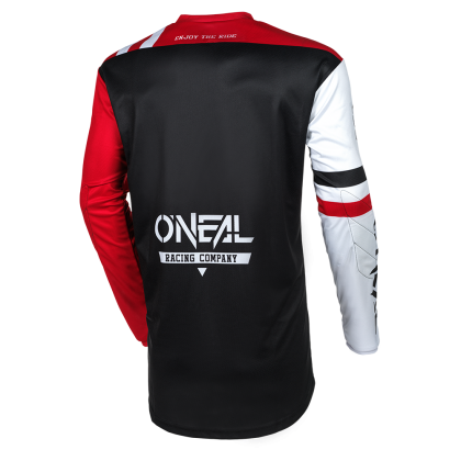 Tricou motocross O`NEAL ELEMENT WARHAWK NEGRU/ALB/ROSU