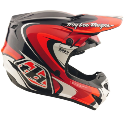 Kids motocross helmet TROY LEE DESIGNS GP Pro Crossover Helmet - Black/Red