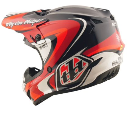 Kids motocross helmet TROY LEE DESIGNS GP Pro Crossover Helmet - Black/Red