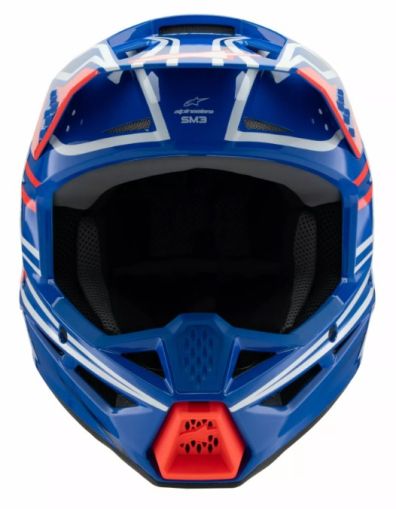 Παιδικό κράνος μοτοκρός ALPINESTARS SM3 WURX ΜΠΛΕ/ΚΟΚΚΙΝΟ/WT/BK