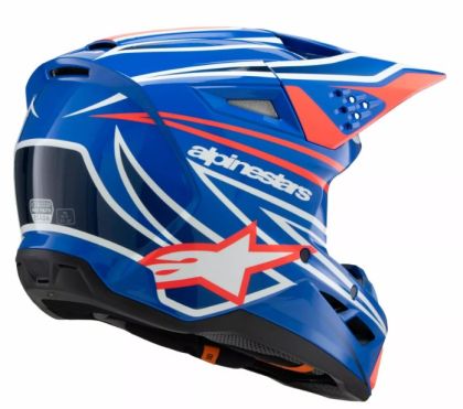 Παιδικό κράνος μοτοκρός ALPINESTARS SM3 WURX ΜΠΛΕ/ΚΟΚΚΙΝΟ/WT/BK